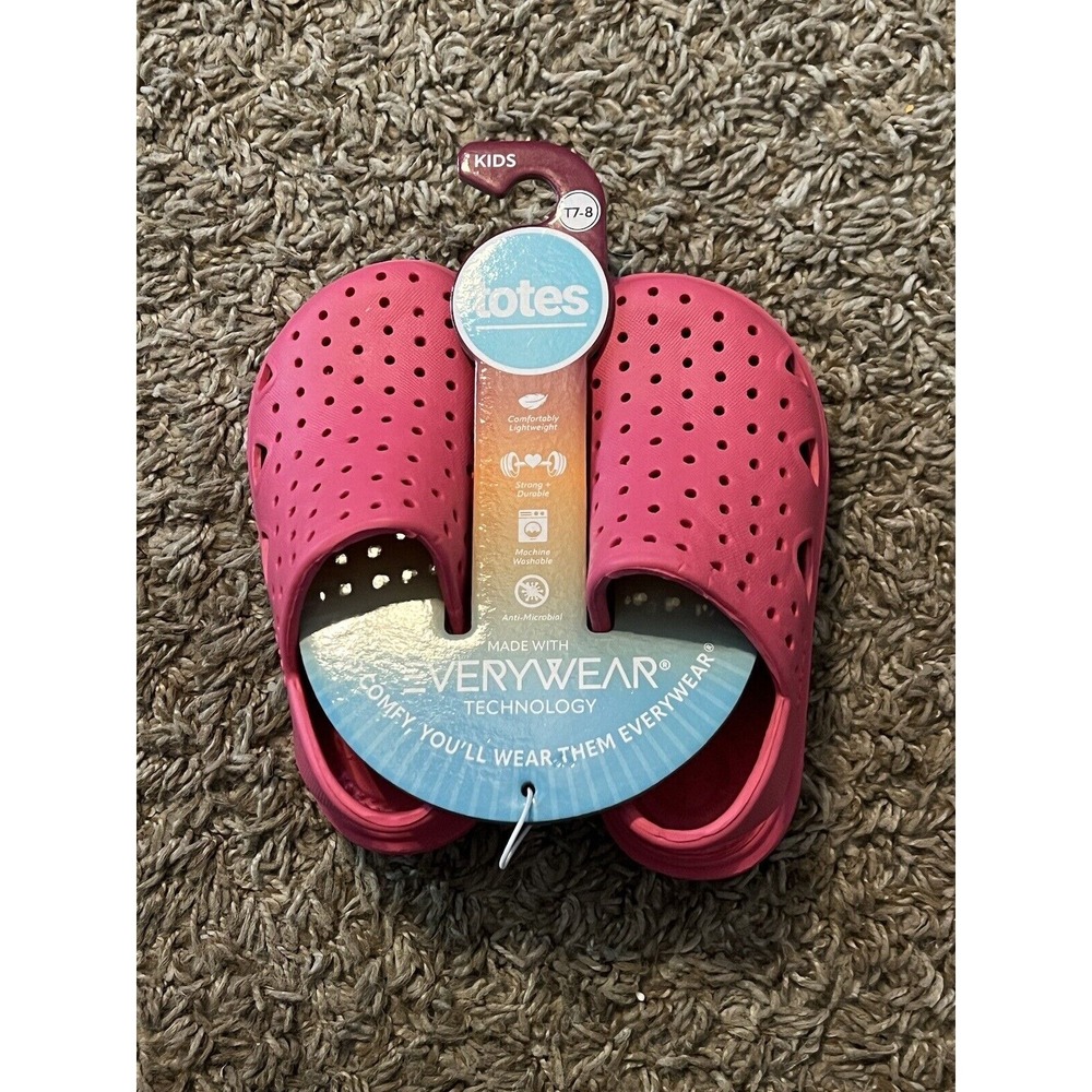 Totes Girls Clogs‎ Shoes Slip-on Size 7-8 Azalea Pink Brand New!